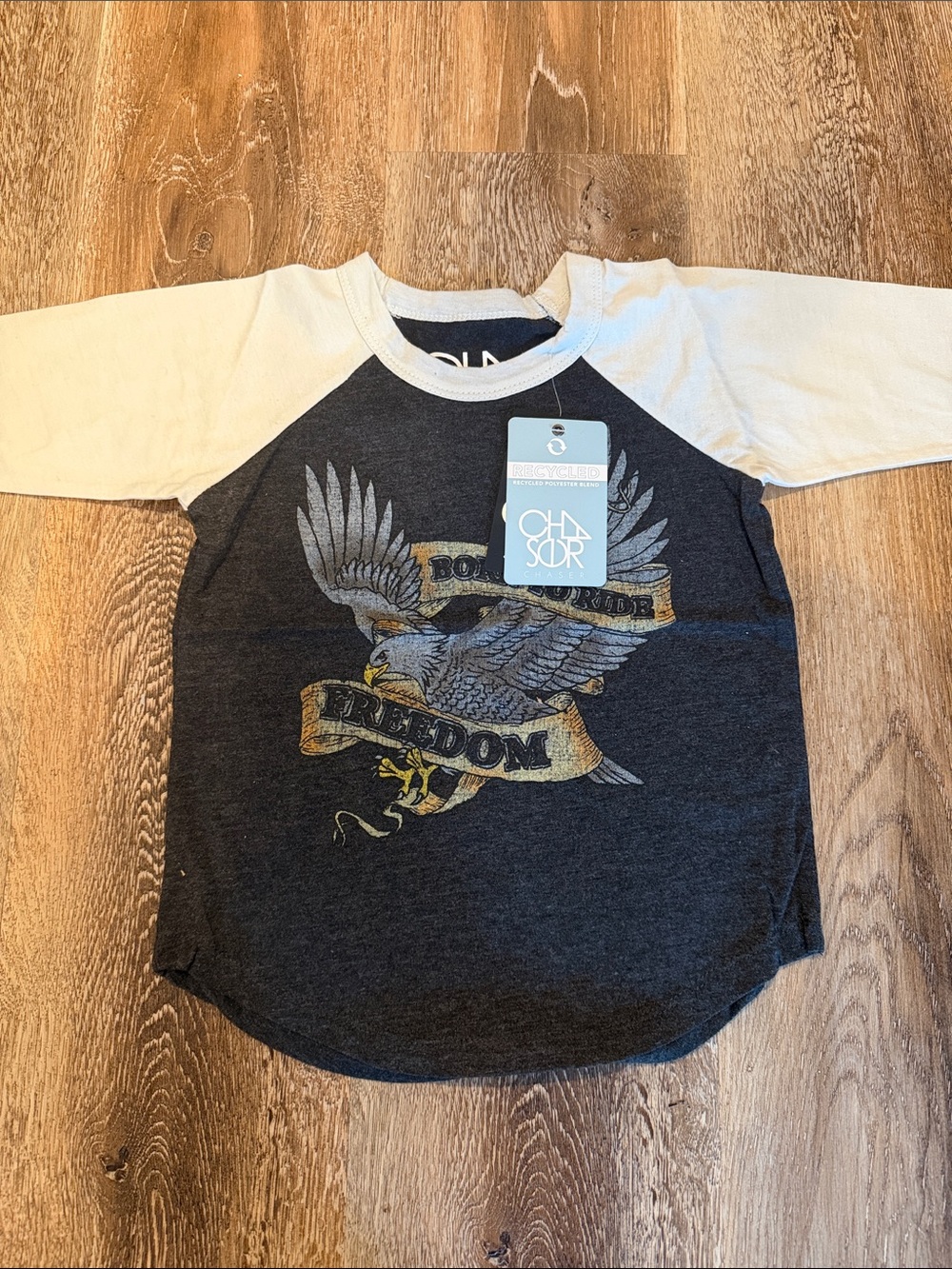 NEW! Chaser Kids “Born to Ride” Raglan Tee - Picture 2 of 6